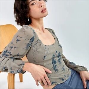 House of Harlow Floral Print Top